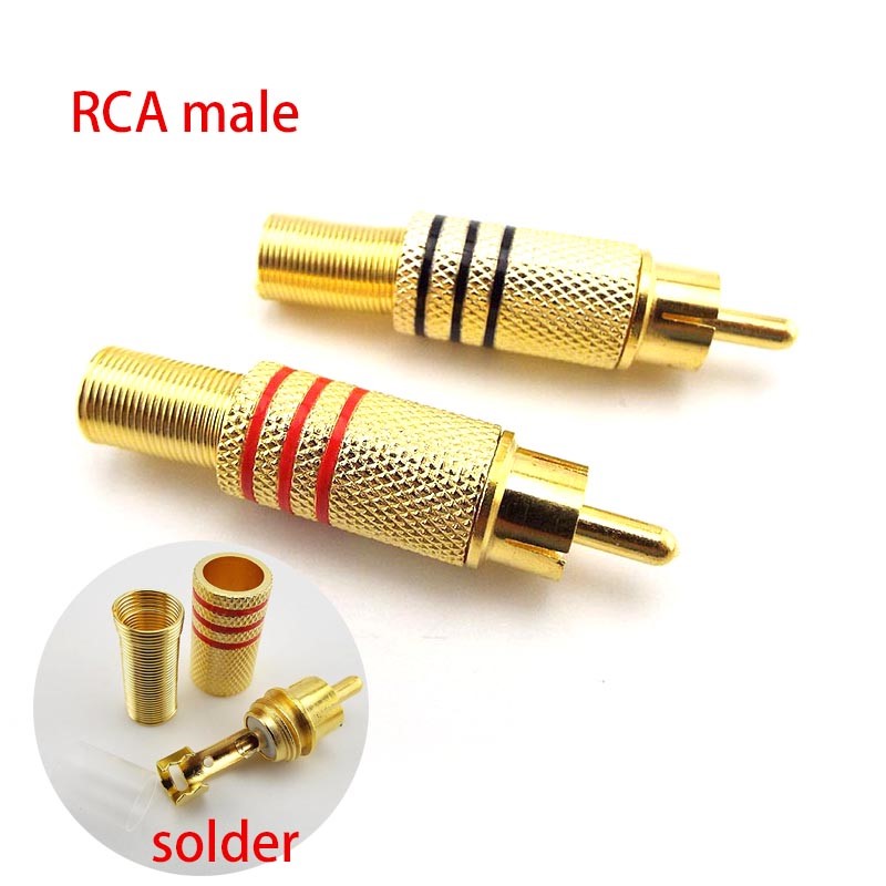 Composite Rca Cable - Gold Plated RCA Connectors Male OR
