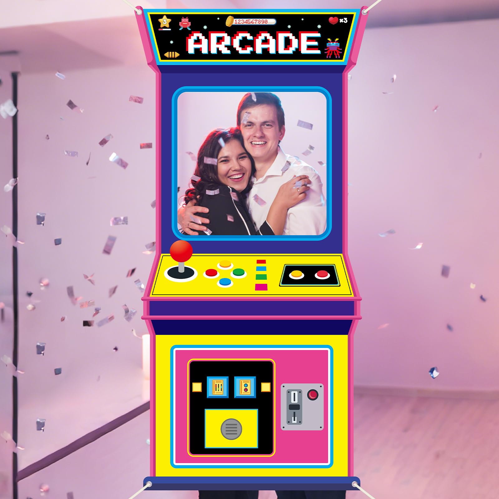 Retro Video Gaming Fabric Arca - Background Retro Gaming ulasan dan harga