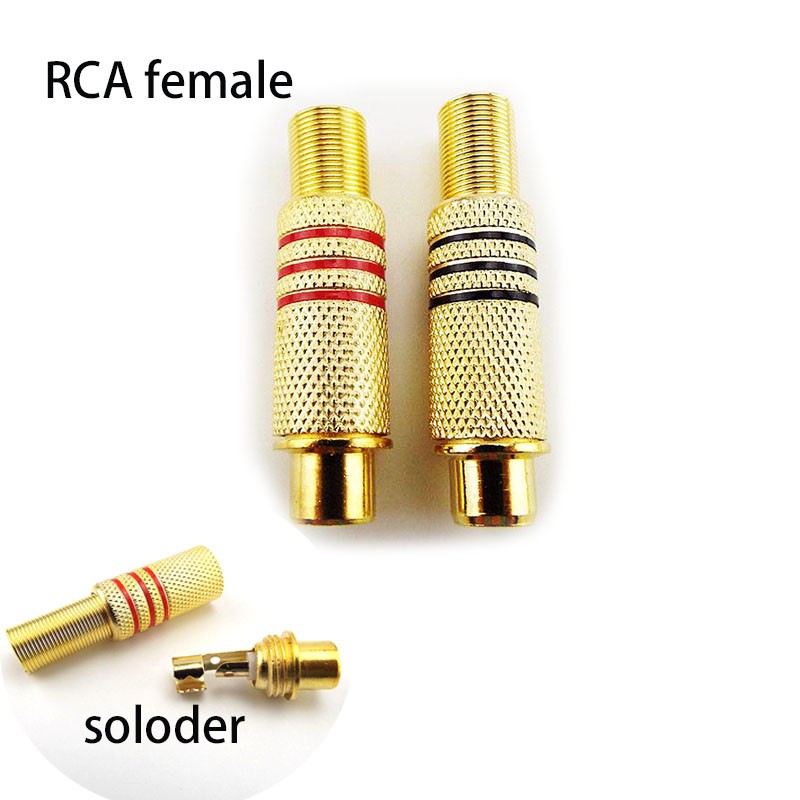 Gold Plated RCA Connectors Mal - Composite Rca Cable ulasan dan harga