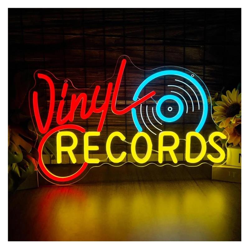 Vintage Record Neon Sign Retro - Retro Gaming Wallpaper ulasan dan harga