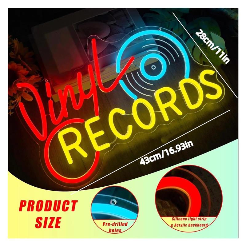 Vintage Record Neon Sign Retro - Retro Gaming Wallpaper ulasan dan harga