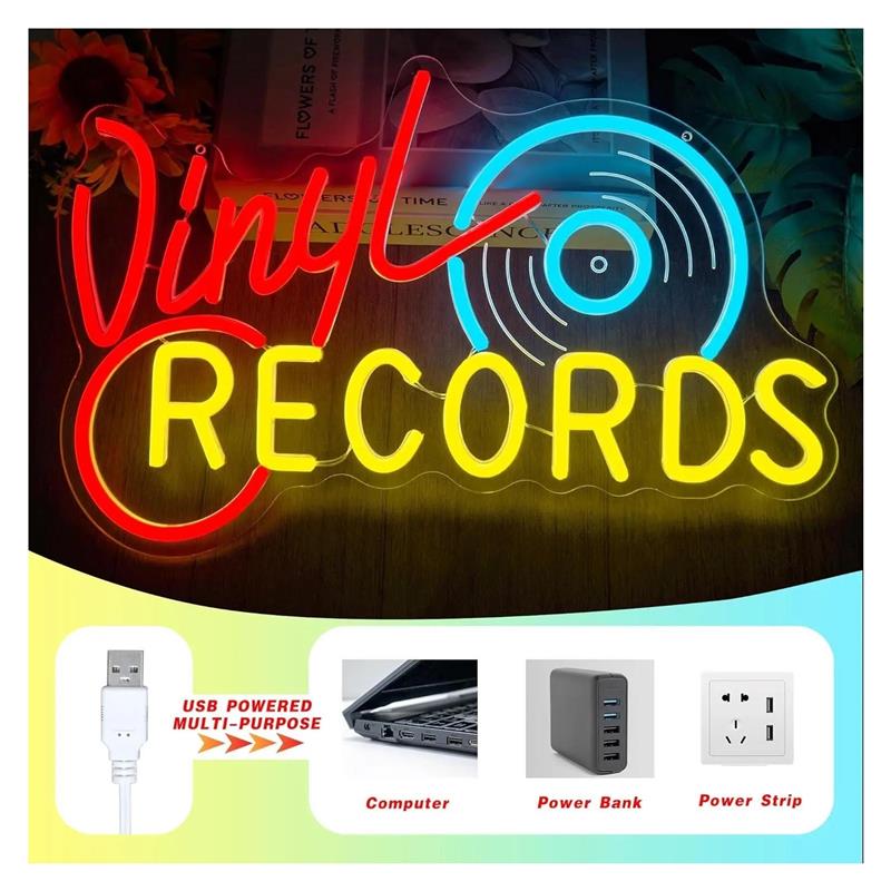 Vintage Record Neon Sign Retro - Retro Gaming Wallpaper ulasan dan harga