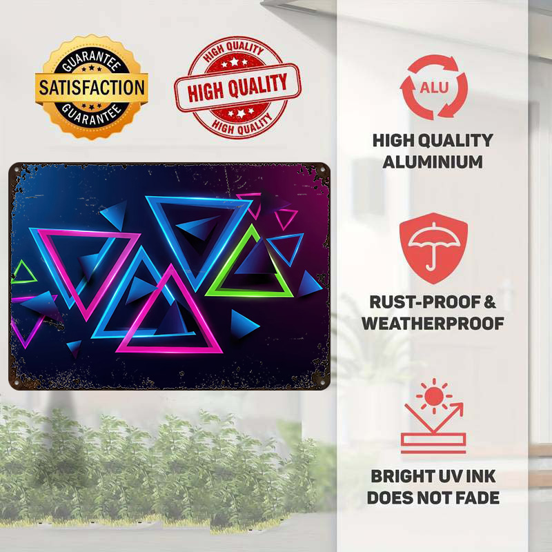 Neon Triangles Abstract Backgr - Background Retro Gaming ulasan dan harga