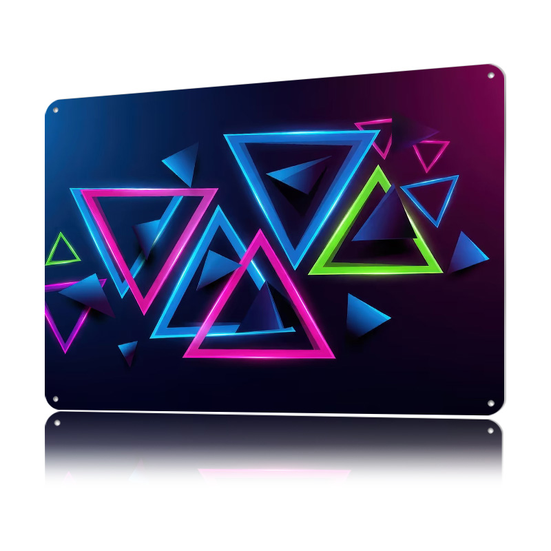 Neon Triangles Abstract Backgr - Background Retro Gaming ulasan dan harga