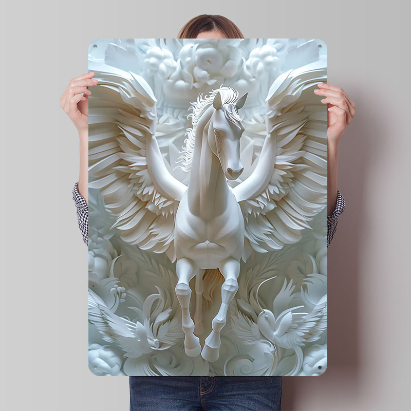 Paper Pegasus White Horse Wing - Retro Gaming Wallpaper ulasan dan harga