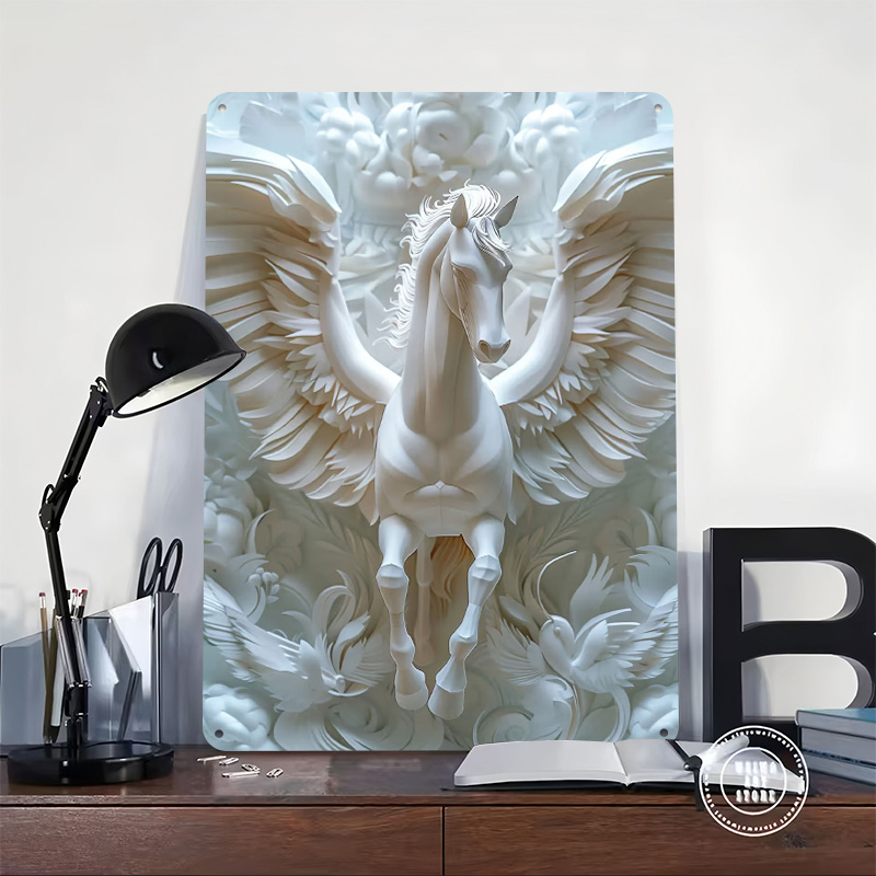 Paper Pegasus White Horse Wing - Retro Gaming Wallpaper ulasan dan harga