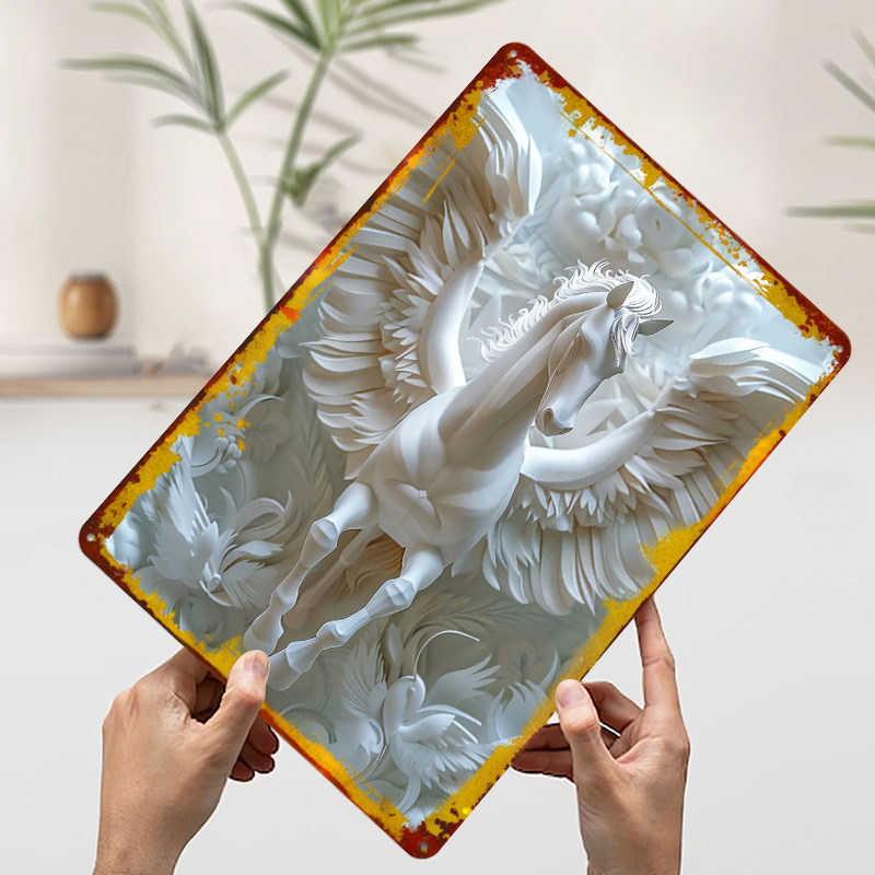 Paper Pegasus White Horse Wing - Retro Gaming Wallpaper ulasan dan harga