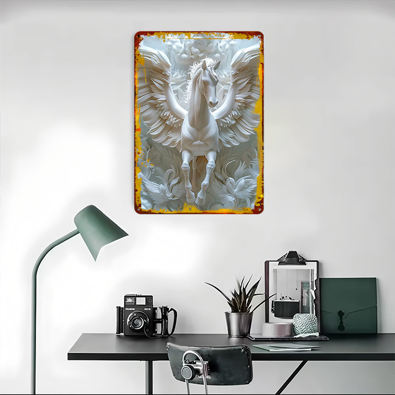 Paper Pegasus White Horse Wing - Retro Gaming Wallpaper ulasan dan harga