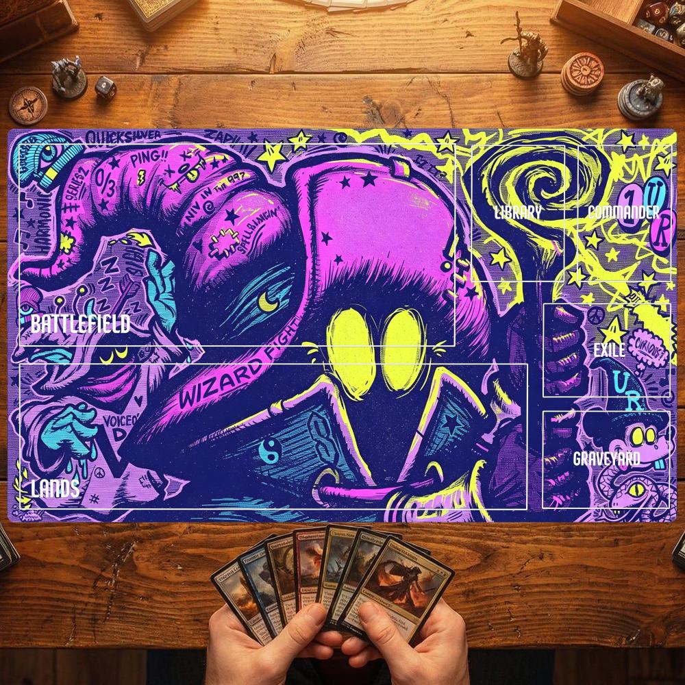 TCG Playmat Retro Neon Street  - Mouse Gaming Retro ulasan dan harga