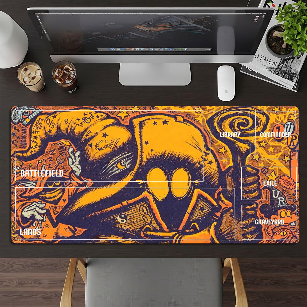 TCG Playmat Retro Neon Street  - Mouse Gaming Retro ulasan dan harga