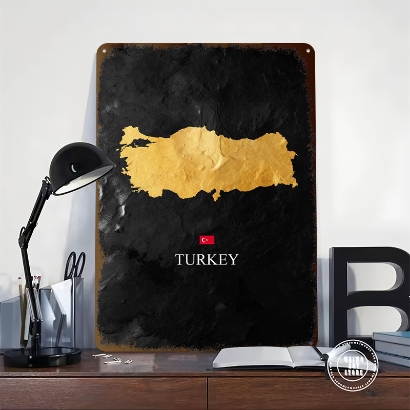 Golden Turkey Map on Black Bac - Background Retro Gaming ulasan dan harga