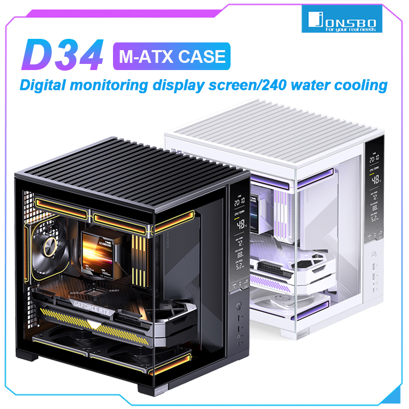 JONSBO D34 M-ATX PC Case Tempe - Retro Gaming Case ulasan dan harga