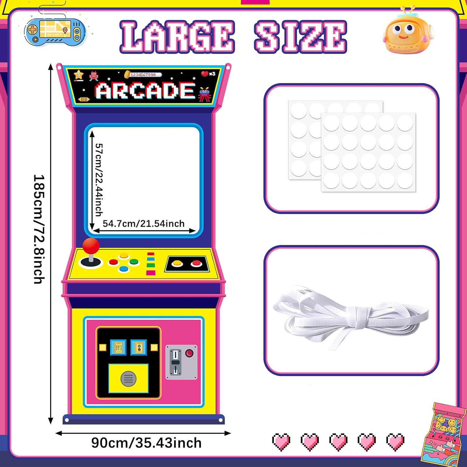 Fabric Arcade Game Photo Backg - Background Retro Gaming ulasan dan harga