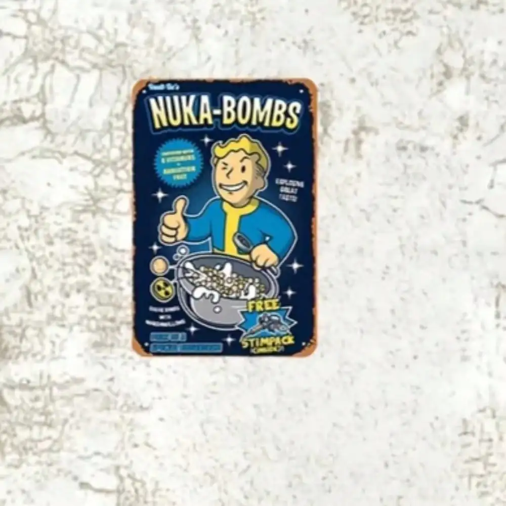 Vault-Tec Nuka-Bombs Metal Wal - Retro Gaming Vault ulasan dan harga