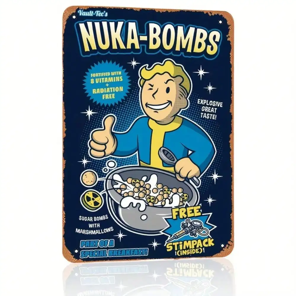 Vault-Tec Nuka-Bombs Metal Wal - Retro Gaming Vault ulasan dan harga