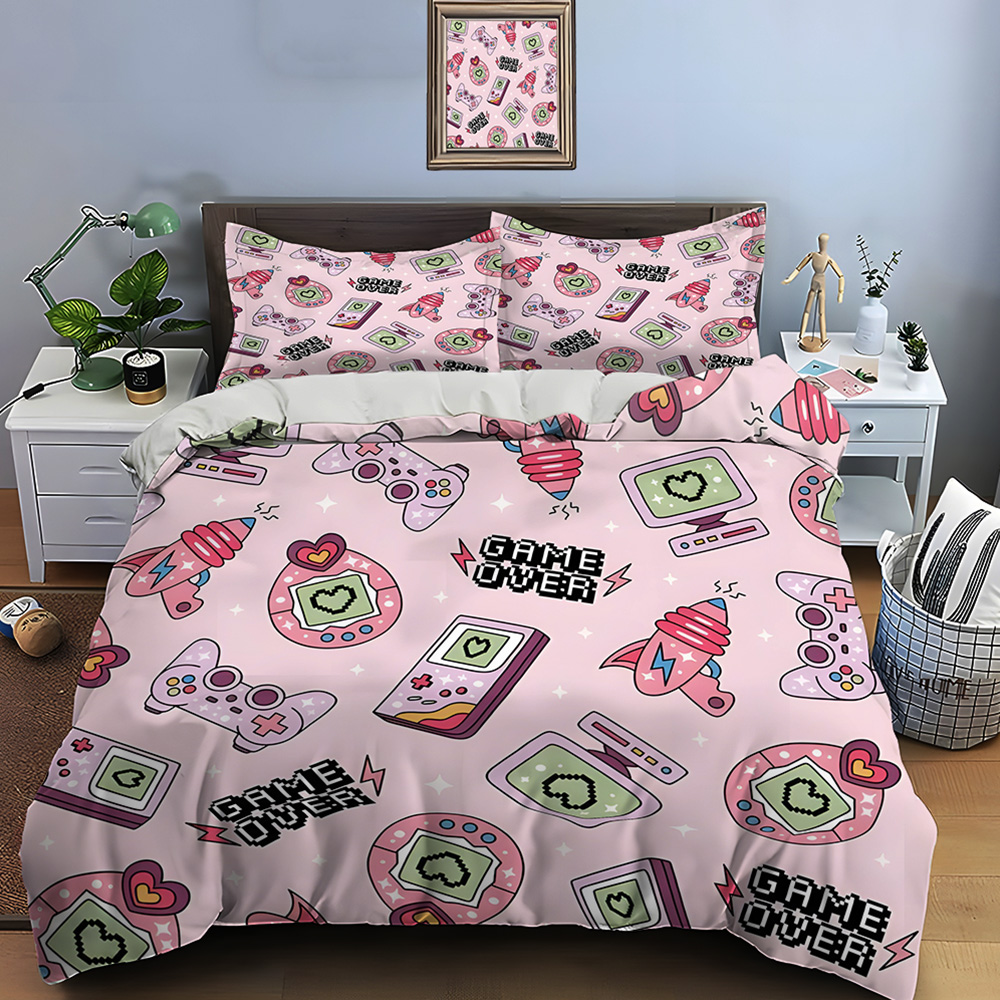 Retro Gaming Icons on Pink Bac - Background Retro Gaming ulasan dan harga