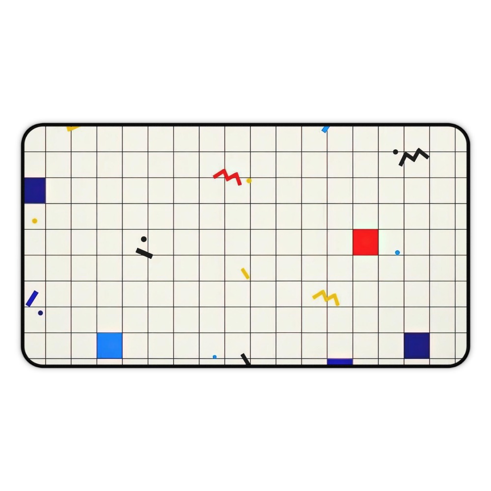 Retro Geometric Grid Desk Mat  - Mouse Gaming Retro ulasan dan harga
