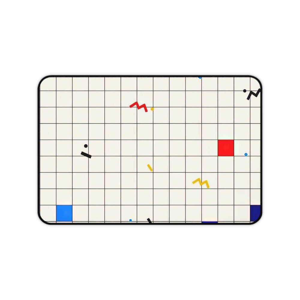 Retro Geometric Grid Desk Mat  - Mouse Gaming Retro ulasan dan harga