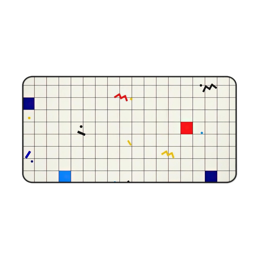 Retro Geometric Grid Desk Mat  - Mouse Gaming Retro ulasan dan harga