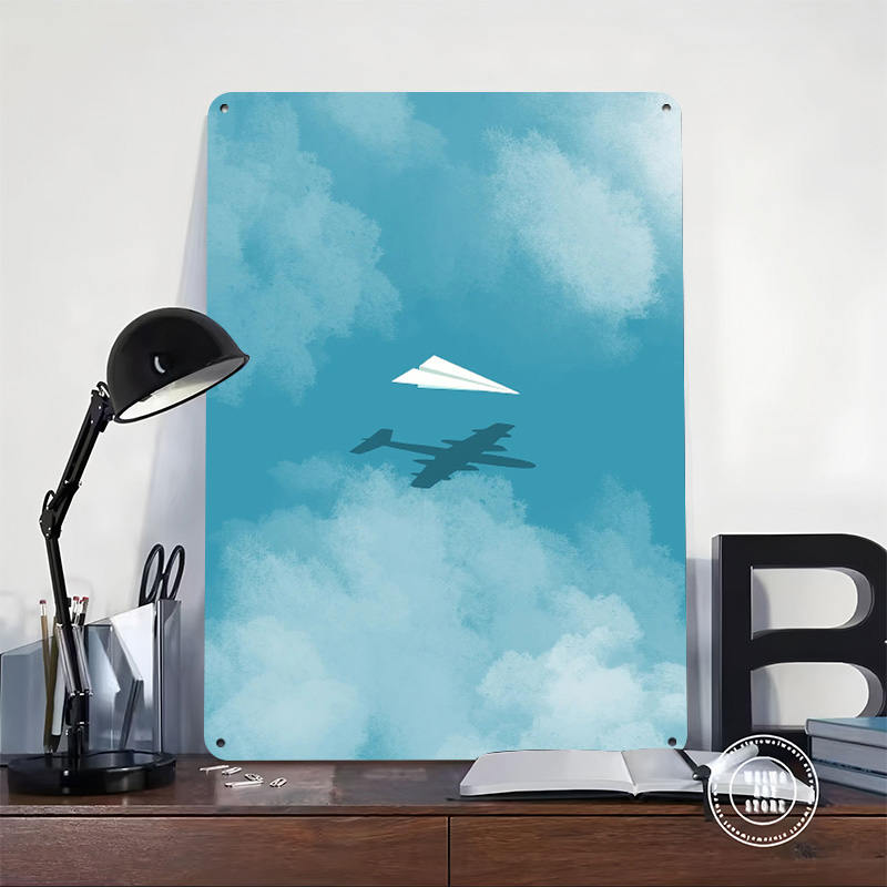 Paper Plane Printed Poster Cus - Retro Gaming Wallpaper ulasan dan harga