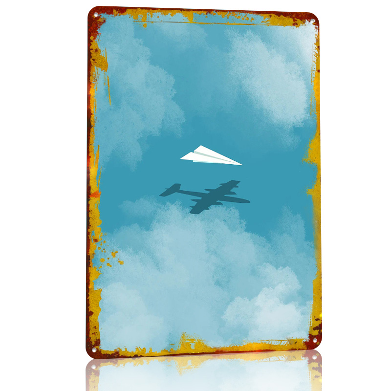 Paper Plane Printed Poster Cus - Retro Gaming Wallpaper ulasan dan harga