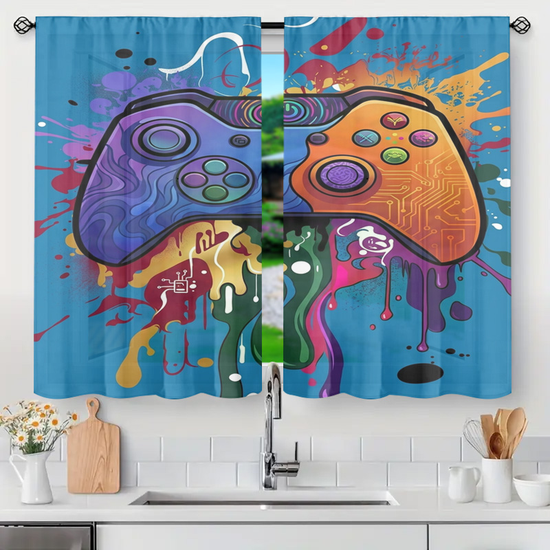 Retro Gaming Curtain Video Gam - Background Retro Gaming ulasan dan harga