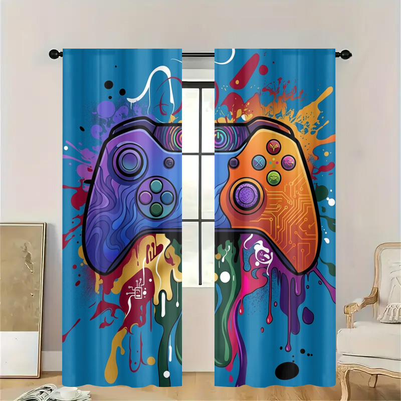 Retro Gaming Curtain Video Gam - Background Retro Gaming ulasan dan harga
