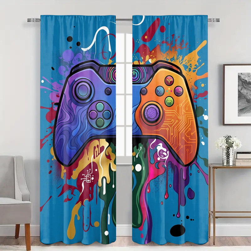 Retro Gaming Curtain Video Gam - Background Retro Gaming ulasan dan harga