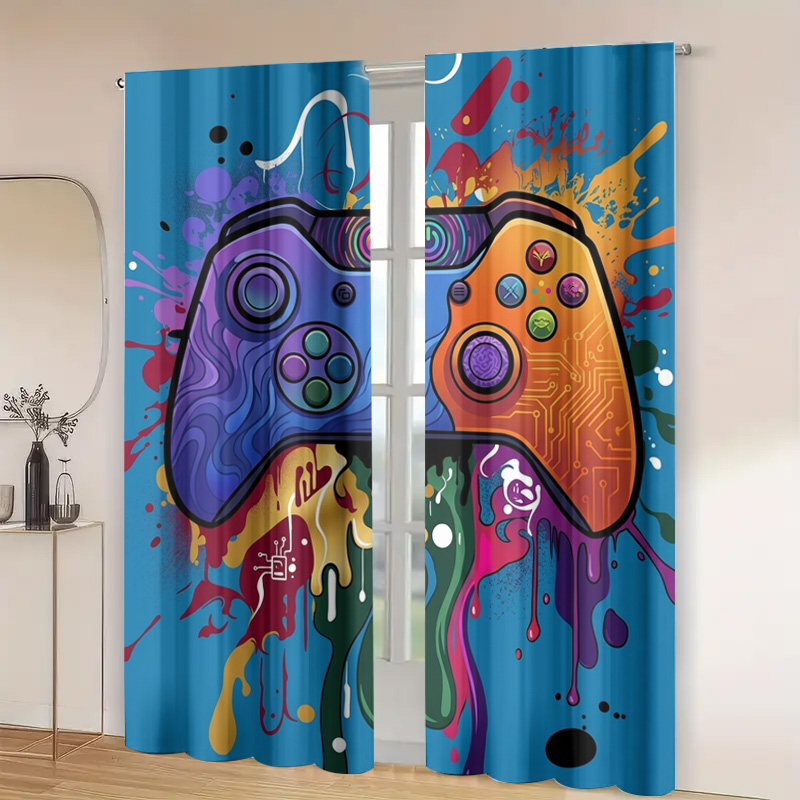 Retro Gaming Curtain Video Gam - Background Retro Gaming ulasan dan harga