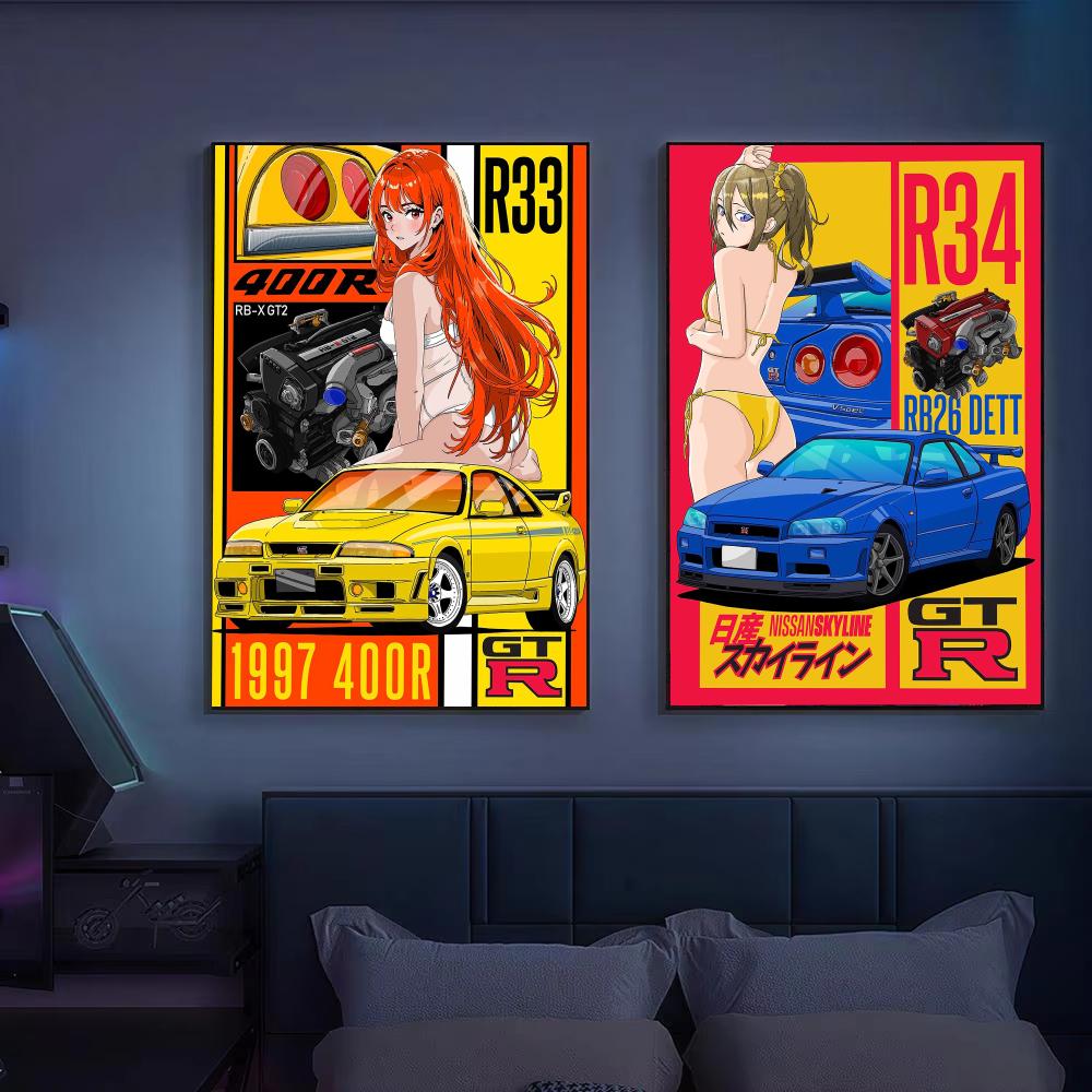 Retro JDM Car Culture Poster M - Retro Gaming Wallpaper ulasan dan harga