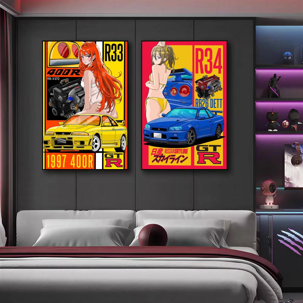 Retro JDM Car Culture Poster M - Retro Gaming Wallpaper ulasan dan harga