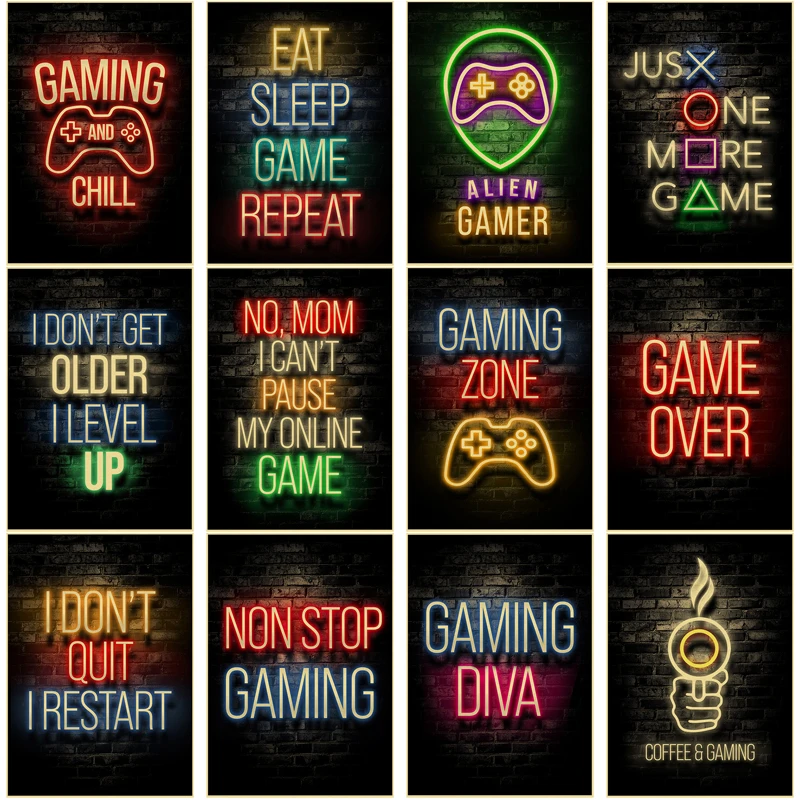 Gaming Posters Game Retro Kraf - Retro Gaming Wallpaper ulasan dan harga