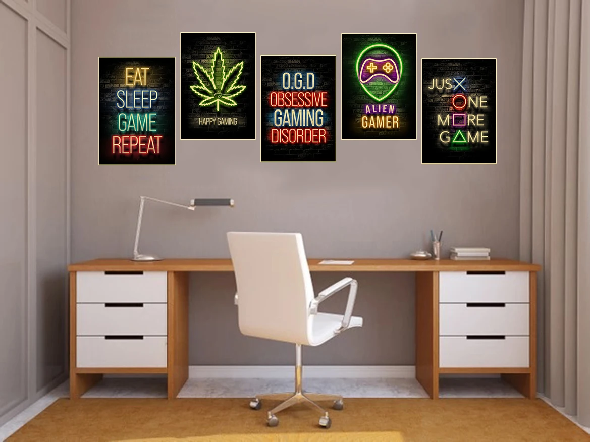 Gaming Posters Game Retro Kraf - Retro Gaming Wallpaper ulasan dan harga